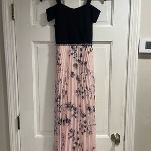 Speechless Black and Pink Floral Formal Dress